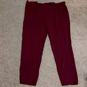 Rue21 high rise maroon ruffle waist pants, sz 2x